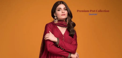 Zaaviay Pret Luxury Raw Silk Kurti ZV21DC Mausam main image 1