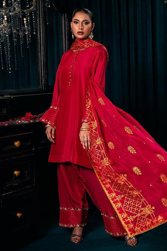 ladies dresses for eid Modern Wear Women in Pink Satin Maxim Creation new eid dresses eid dresses