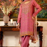 pakistani ready to wear raw silk dress
