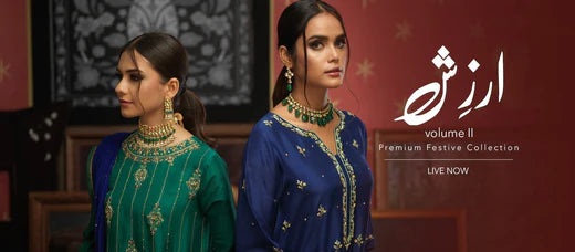 Arzish Volume 2 | Shirt with Chiffon & Organza Dupatta | ZAAVIAY