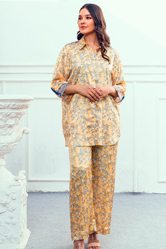 Zaaviay Pret Embroidered Raw Silk 3 Piece Suit Kangan