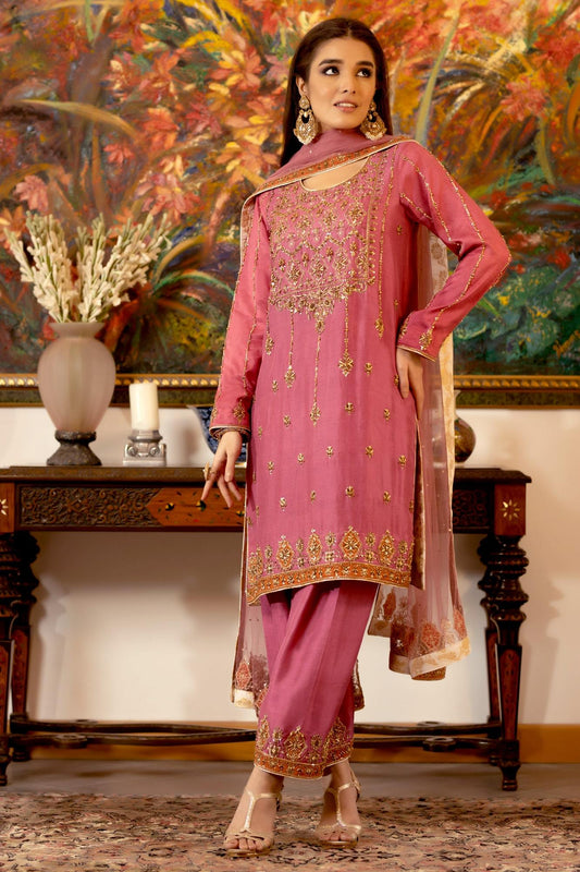 pakistani ready to wear raw silk dress