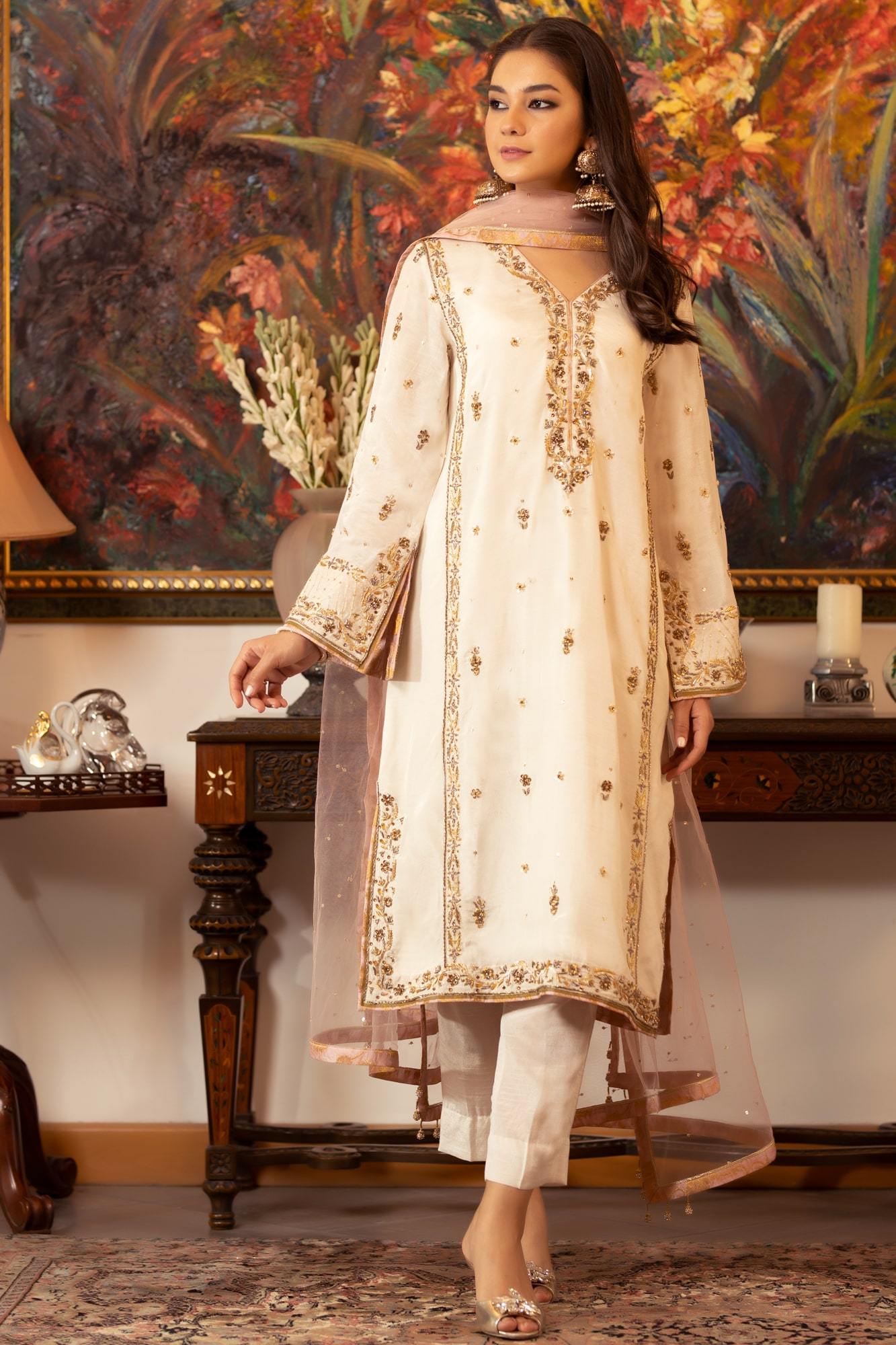 New Arrival Dresses for Women | Luxury Formal Women Suits | Pakistani ready to wear raw silk dress | Zaaviay