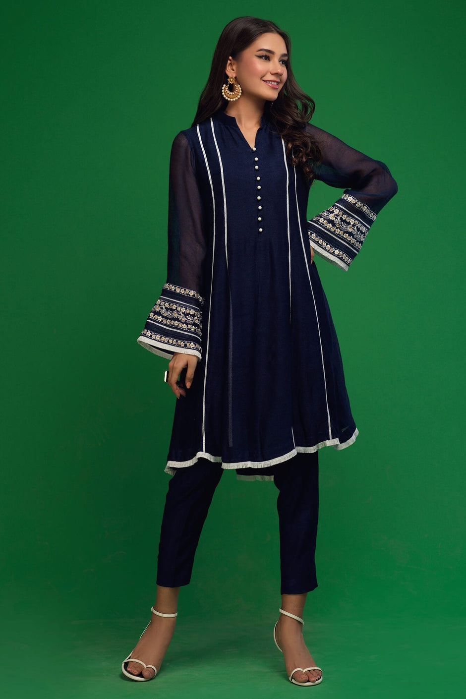 Zaaviay Pret Luxury Raw Silk Kurti ZV21DC Badal