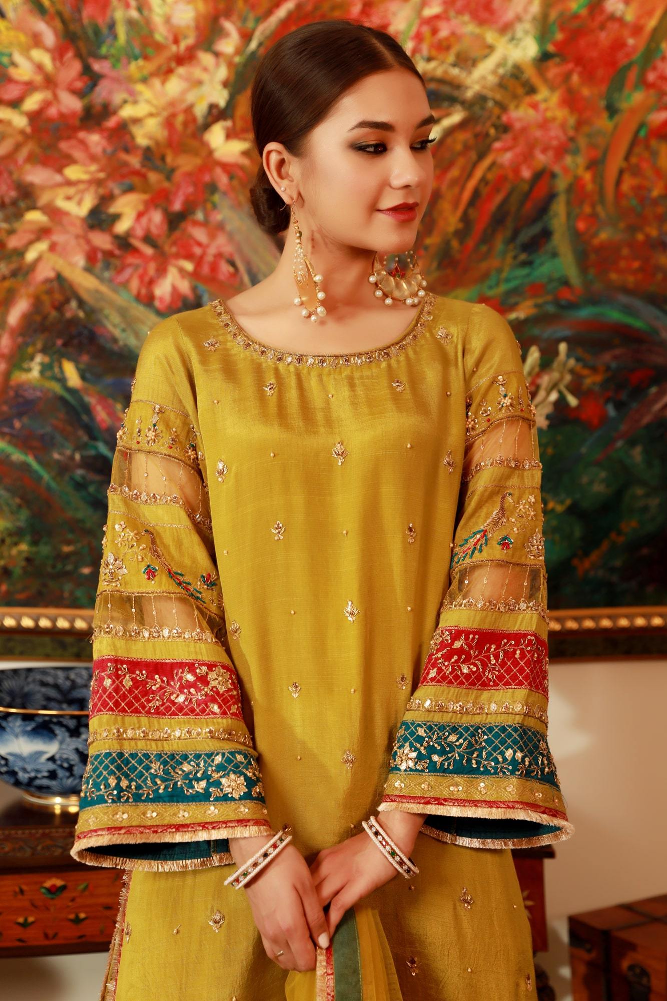 Luxury Formal Women Suits | Pakistani ready to wear raw silk dress