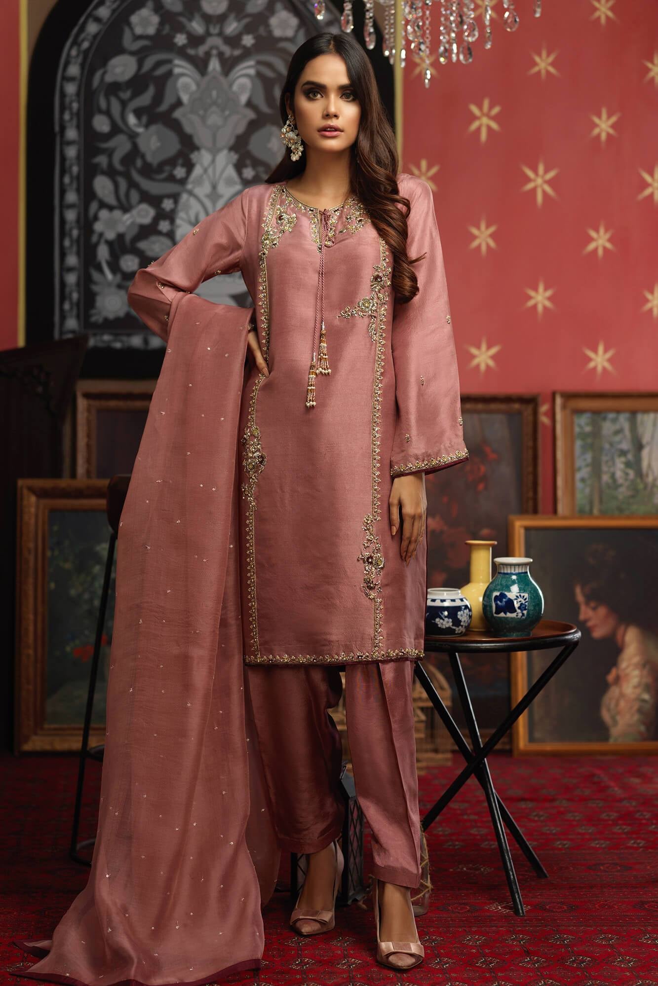 New Arrival Dresses for Women | Luxury Formal Women Suits | Pakistani ready to wear raw silk dress |  Zaaviay Sale