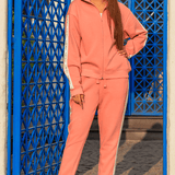 REGULAR FIT TRACKSUIT WITH PRINTED SLOGAN (BLUSH PINK)