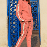 REGULAR FIT TRACKSUIT WITH PRINTED SLOGAN (BLUSH PINK)