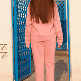 REGULAR FIT TRACKSUIT WITH PRINTED SLOGAN (BLUSH PINK)