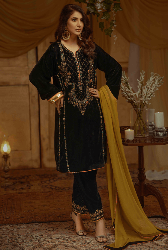Pakistani 2025 velvet kurtis