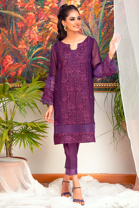 Zaaviay Festive Pret  Khaadi Net Shirt Shokh ZEC-011 main image 0